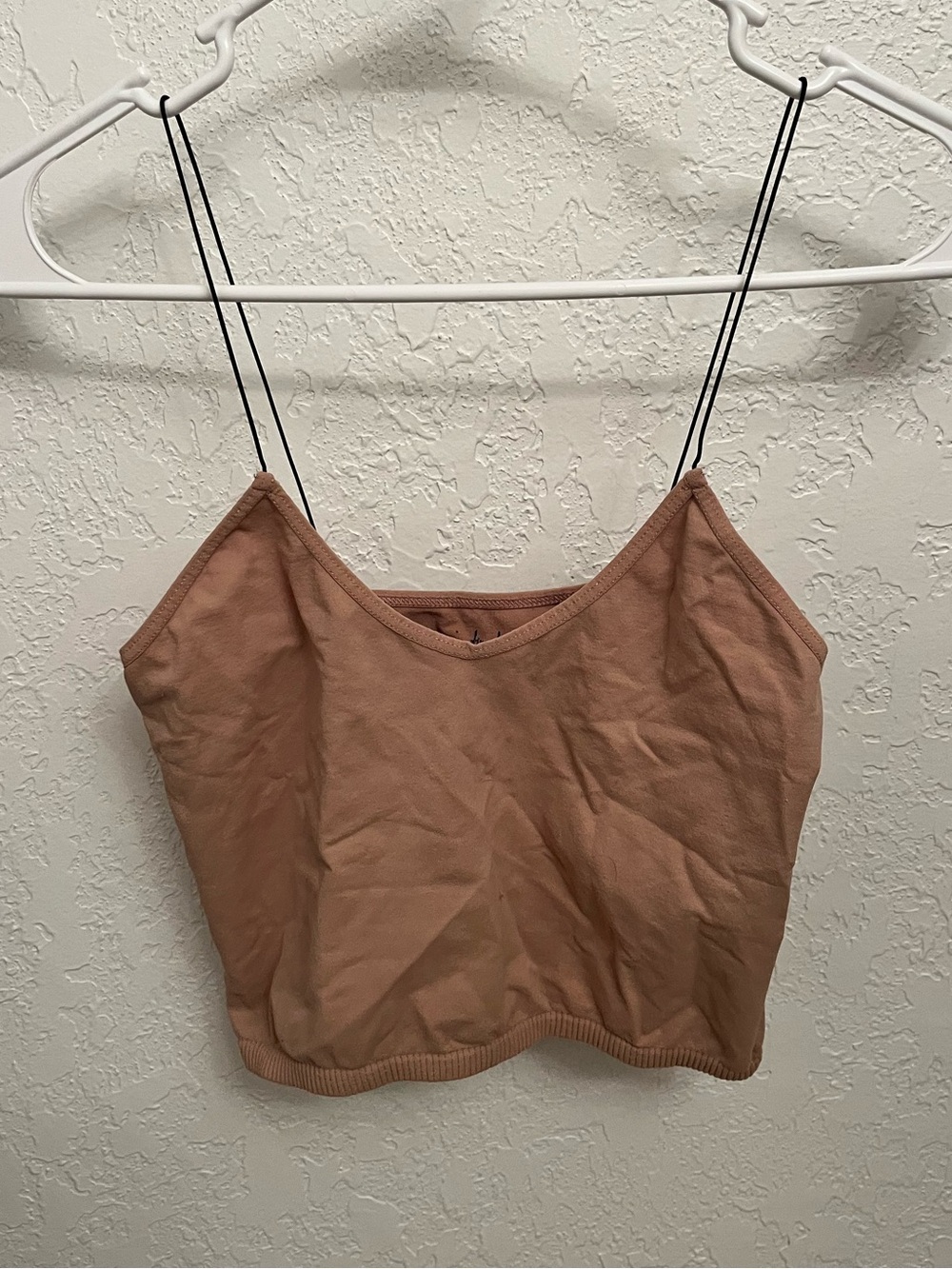 Free People Intimately Ribbed Cropped Cami Top - Mauve Taupe